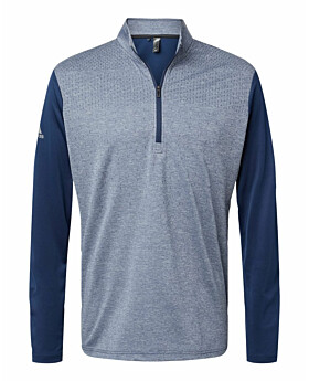 Adidas Golf A522 Heather Block Print Quarter-Zip Pullover
