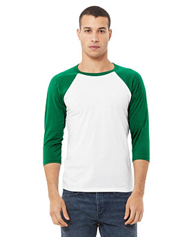 Bella + Canvas 3200 Unisex 3/4-Sleeve Baseball T-Shirt