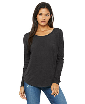 Bella + Canvas 8852 Ladies Flowy Long-Sleeve T-Shirt-2x1 Sleeves