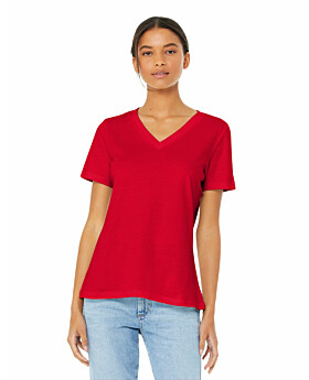 Bella + Canvas BC6405 Women Relaxed Jersey Short Sleeve V Neck Tee