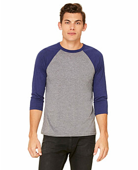 Bella + Canvas C3200 Unisex 3-Quarter-Sleeve Blended Baseball Tee