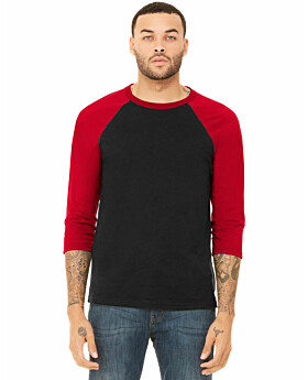 Bella + Canvas BC3200 Unisex 3/4-Sleeve Baseball Tee