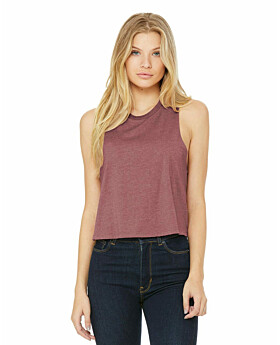 Bella + Canvas BC6682 Womens Racerback Cropped Tank