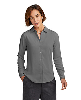 Brooks Brothers BB18007 Women's Full-Button Satin Blouse