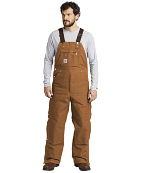Carhartt CTR41 Duck QuiltLined ZipToThigh Bib Overalls