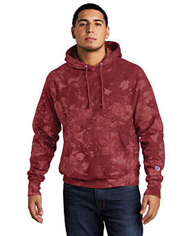 Champion TDS101 Reverse Weave  Scrunch-Dye Tie-Dye Hooded Sweatshirt