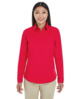 Devon & Jones DP610W Ladies Perfect Fit Half-Placket Tunic Top