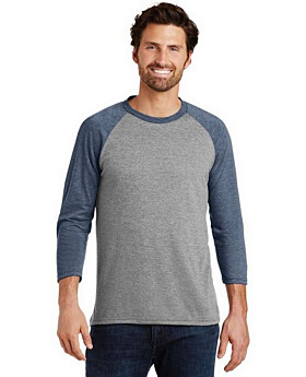 District DM136 Mens Perfect Tri 3/4-Sleeve Raglan