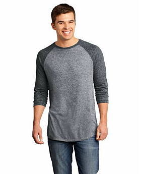 District DT162 Young Mens Microburn 3/4-Sleeve Raglan Tee