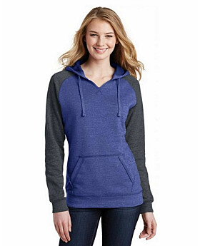  District DT296 Women's Lightweight Fleece Raglan Hoodie