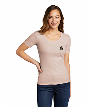 District DT6020 Womens VIT Rib Scoop Neck Tee