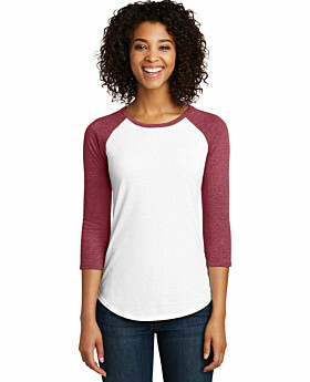 District DT6211 Womens Very Important 3/4 Sleeve Raglan T-Shirt