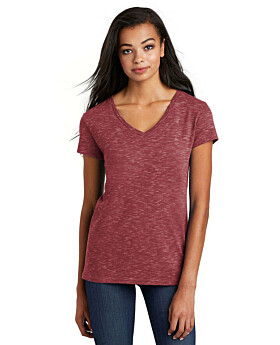 District DT664 Women Medal V-Neck Tee