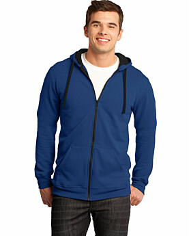 District DT800 Young Mens The Concert Fleece Full-Zip Hoodie