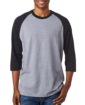 Gildan 5700 Heavy Cotton Adult 3-Quarter-Sleeve Raglan T-Shirt