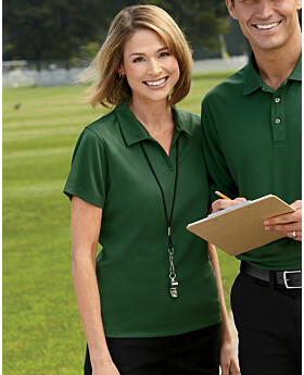 Harriton M353W Ladies Double Mesh Sport Shirt