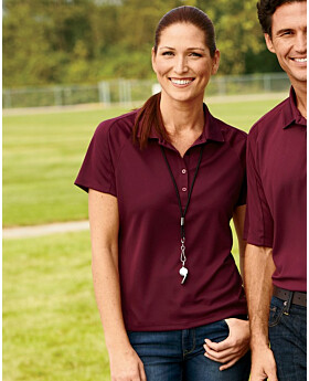 Harriton M374W Ladies Polytech Mesh Insert Polo