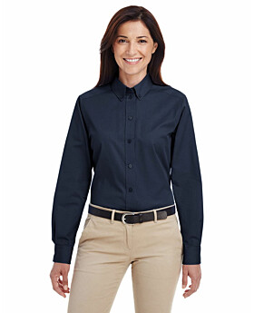 Harriton M581W Ladies Foundation Twill Shirt with Teflon