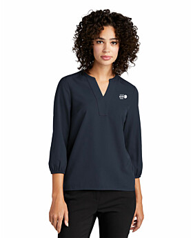 Mercer+Mettle MM2011 Womens Stretch Crepe 3/4Sleeve Blouse