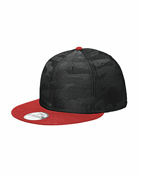 New Era NE407 Camo Flat Bill Snapback Cap