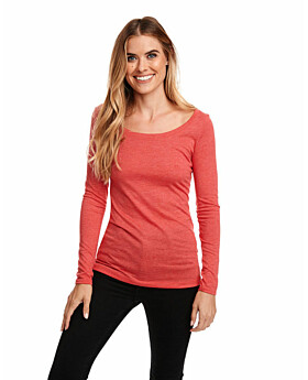 Next Level 6731 Ladies Triblend Long-Sleeve Scoop Tee