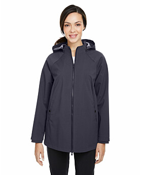North End NE718W Ladies City Hybrid Soft Shell Hooded Jacket