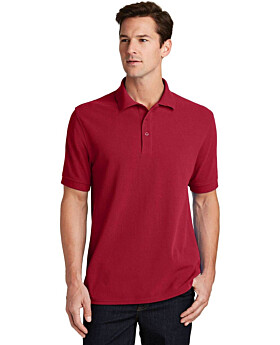 Port & Company KP1500 Mens Ring Spun Pique Polo Shirt