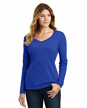 Port & Company LPC450VLS Ladies Long Sleeve Fan Favorite V-Neck Tee