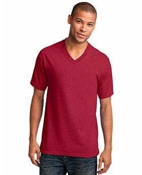 Port & Company PC54V 100% Cotton V-Neck T-Shirt