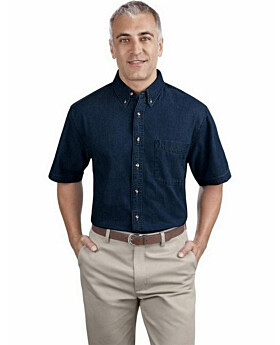 Port & Company SP11 Short Sleeve Value Denim Shirt