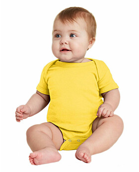 Rabbit Skins RS4400 Infant Short Sleeve Baby Rib Bodysuit