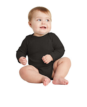 Rabbit Skins RS4411 Infant Long Sleeve Baby Rib Bodysuit