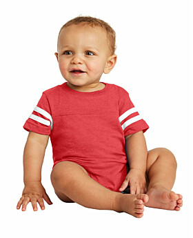 Rabbit Skins RS4437 Infant Football Fine Jersey Bodysuit