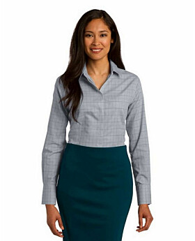 Red House RH71 Ladies Windowpane Plaid Non-Iron Shirt