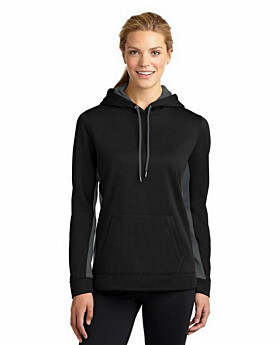 Sport-Tek LST235 Ladies Sport-Wick Fleece Colorblock Hooded Pullover