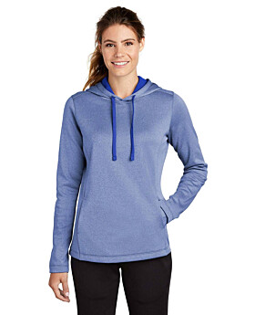 Sport-Tek LST264 Women PosiCharge Sport-Wick Heather Fleece Hooded Pullover