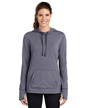 Sport-Tek LST296 Women PosiCharge Tri-Blend Wicking Fleece Hooded Pullover