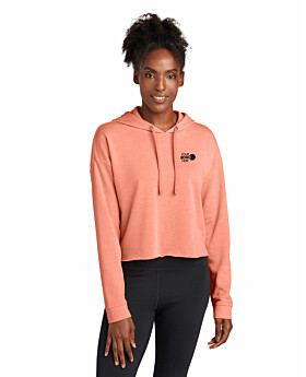 Sport-Tek LST298 Ladies PosiCharge Tri-Blend Wicking Fleece Crop Hooded Pullover