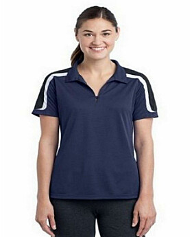 Sport-Tek LST658 Ladies Tricolor Shoulder Micropique Sport-Wick Polo