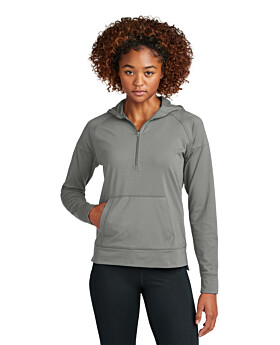 Sport-Tek LST856 Ladies Sport-Wick  Stretch Half Zip Hoodie