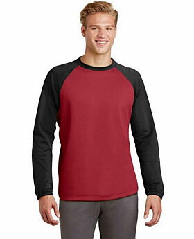 Sport-Tek ST242 Sport-Wick Raglan Colorblock Fleece Crewneck