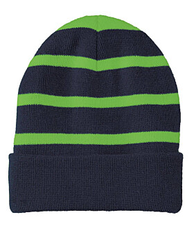 Sport-Tek STC31 Striped Beanie with Solid Band