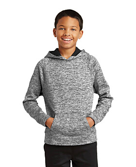 Sport-Tek YST225 Youth PosiCharge Electric Heather Fleece Hooded Pullover