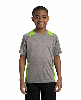 Sport-Tek YST361 Youth Heather Colorblock Contender Tee