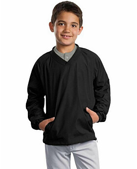 Sport-Tek YST72 Youth V-Neck Raglan Wind Shirt