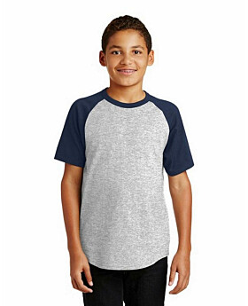 Sport-Tek YT201 Youth Short Sleeve Colorblock Raglan Jersey