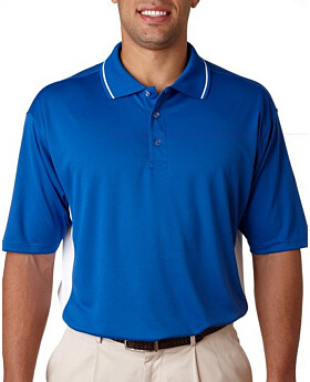 UltraClub 8406 Mens Cool Dry Sport 2-Tone Polo